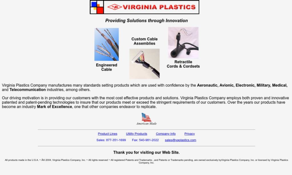Virginia Plastics Company, Inc. Power Cords